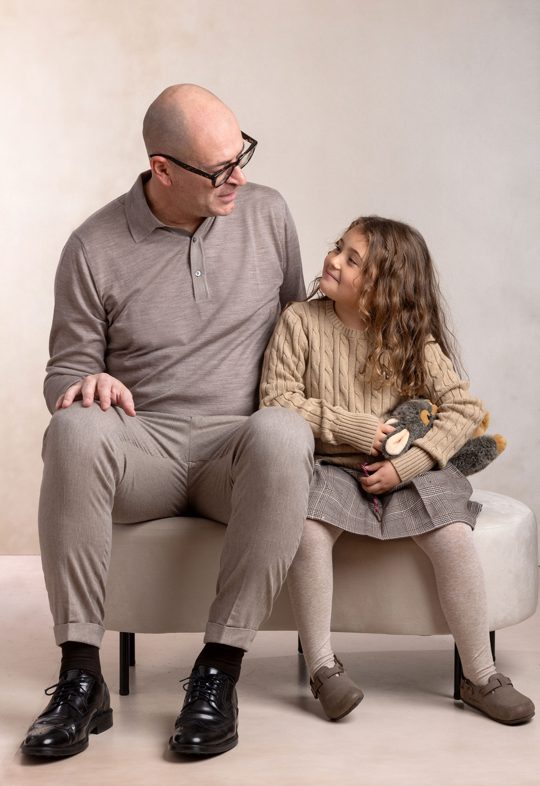 Servizio fotografico con il papà